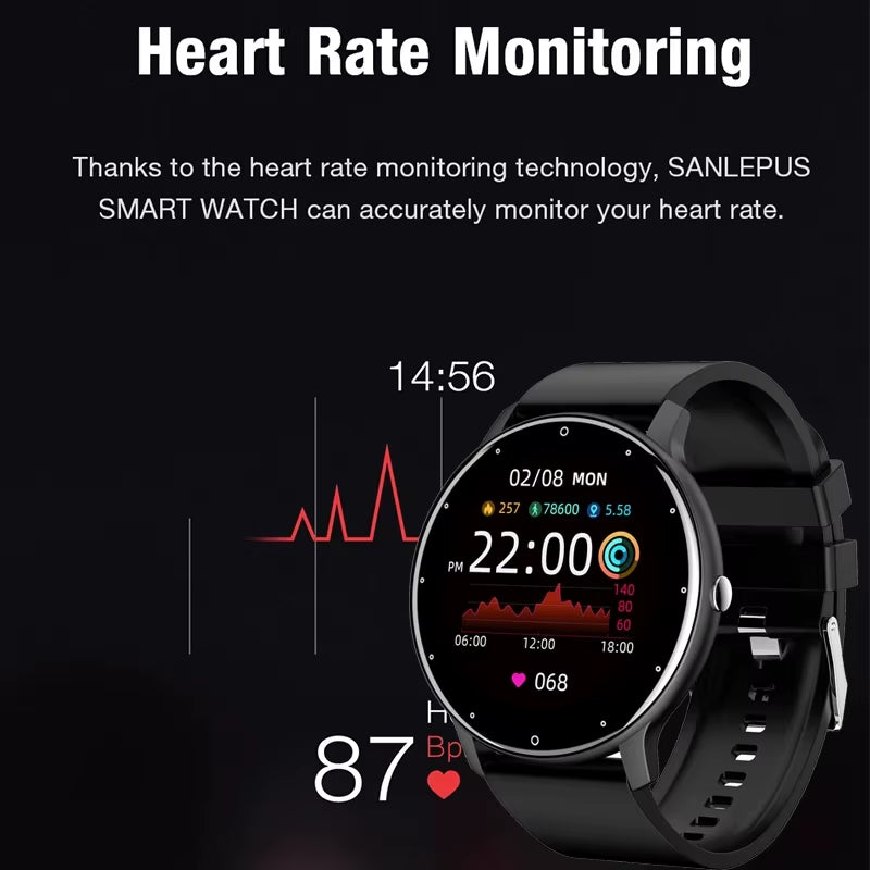 2026 Smart Watch Women Men Ladies Gift Sport Fitness Men Watches Heart Rate Monitor Waterproof Smartwatch for Android IOS